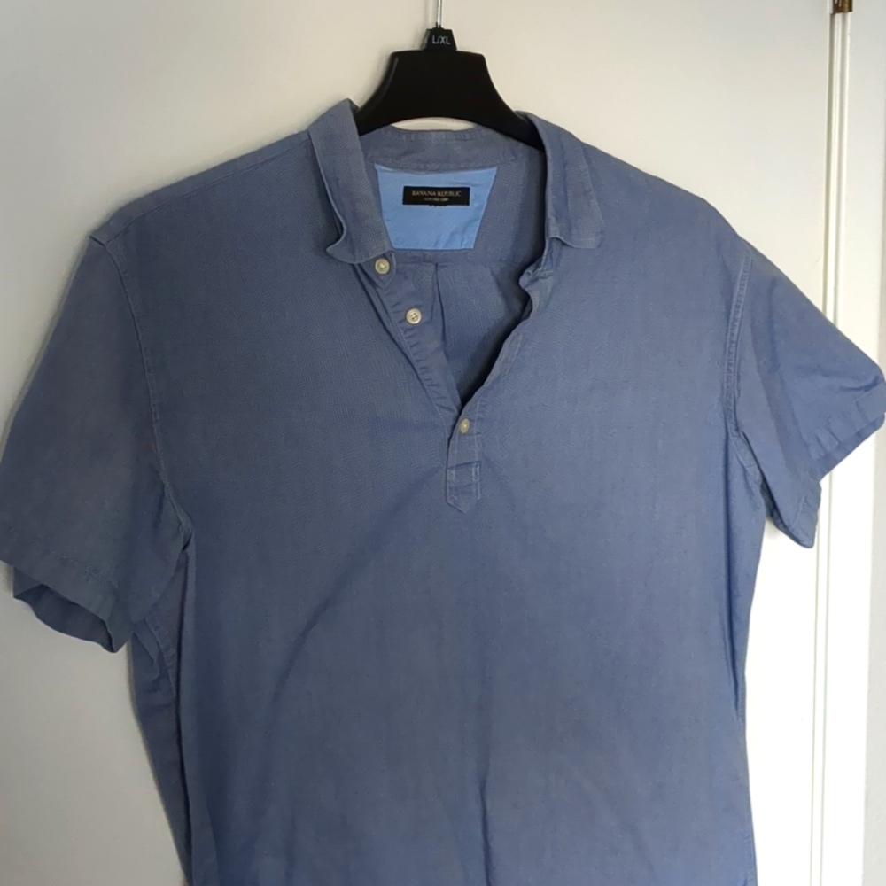 Banana Republic Oxford denim color Polo